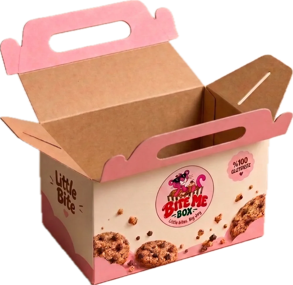 Kapağı açık Bite Me Box hediye kutusu